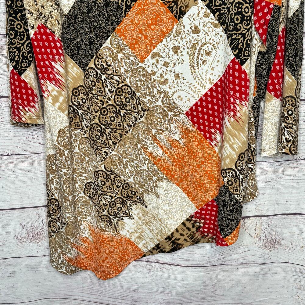 Chico's Mixed Print Patchwork Boho Asymmetrical H… - image 6